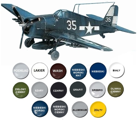 Plastikowy model samolotu USN Fighter F6F-3/5 Academy Skala 1:72 12481