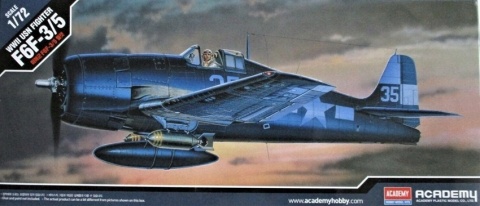 Plastikowy model samolotu USN Fighter F6F-3/5 Academy Skala 1:72 12481