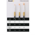 Zestaw 3 x profesjonalny pędzelek do żelu, akrylu, zdobień