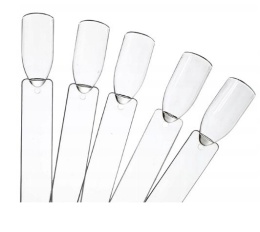 Wzornik do malowania paznokci Transparentny bezbarwny 50 sztuk na kółku