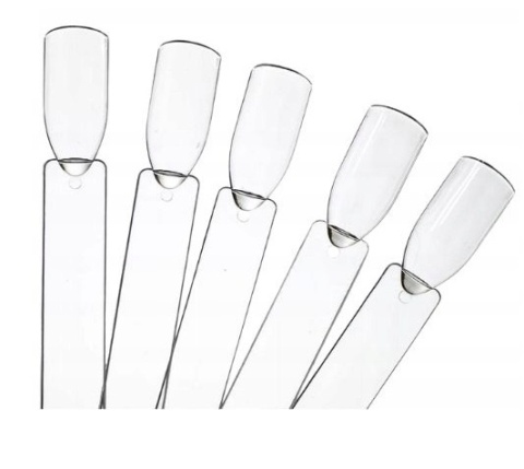 Wzornik do malowania paznokci Transparentny bezbarwny 50 sztuk na kółku