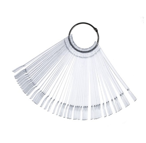 Wzornik do malowania paznokci Transparentny bezbarwny 50 sztuk na kółku