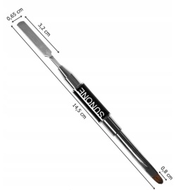 Dwustronny Pędzelek i szpatułka do paznokci Akrylu Żelu