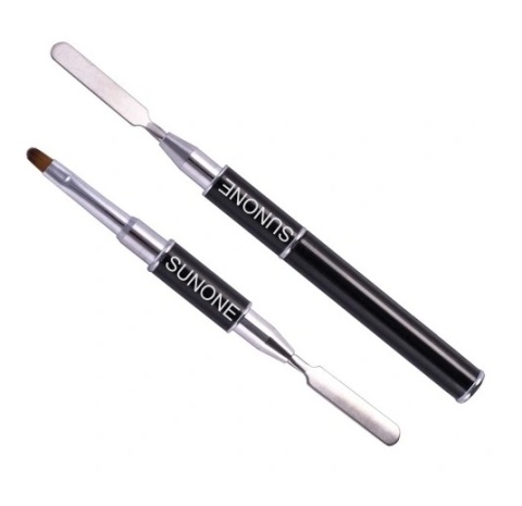 Dwustronny Pędzelek i szpatułka do paznokci Akrylu Żelu