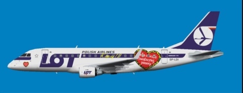 Embraer 170 PLL Lot Pasażerski samolot plastikowy model do sklejania samolotu Karaya skala 1:144 144-51