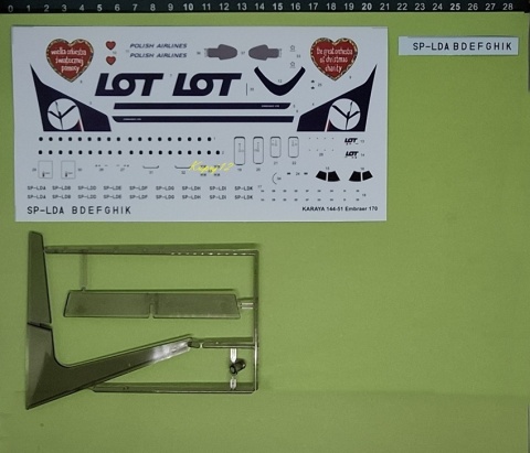Embraer 170 PLL Lot Pasażerski samolot plastikowy model do sklejania samolotu Karaya skala 1:144 144-51
