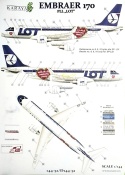 Embraer 170 PLL Lot Pasażerski samolot plastikowy model do sklejania samolotu Karaya skala 1:144 144-51