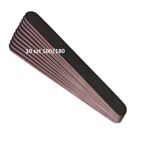 Pilnik do Paznokci Manicure Pedicure prosy czarny 100/180 - 10 Szt.