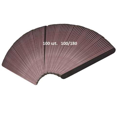 Pilnik do Paznokci Manicure Pedicure prosy czarny 100/180 - 100 Szt.