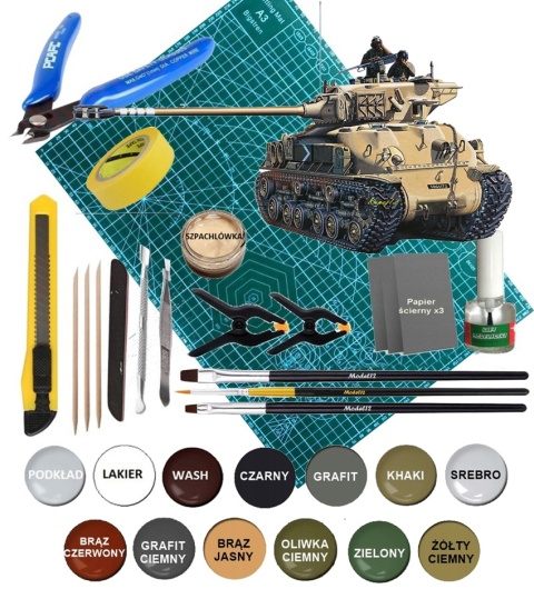 Plastikowy model czołgu M-51 Super Sherman Academy Skala 1:35 13254