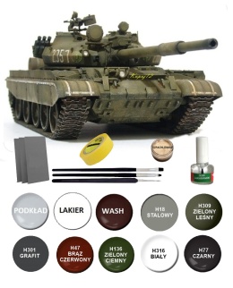 Plastikowy model radzieckiego czołgu T-62 BDD Mod 1984 Trumpter Skala 1:72