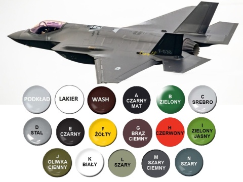 Plastikowy model samolotu F-35A Husarz Polskie Siły Zbrojne Hobby 2000 Skala 1:72 72084