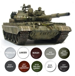 Plastikowy model radzieckiego czołgu T-62 BDD Mod 1984 Trumpter Skala 1:72