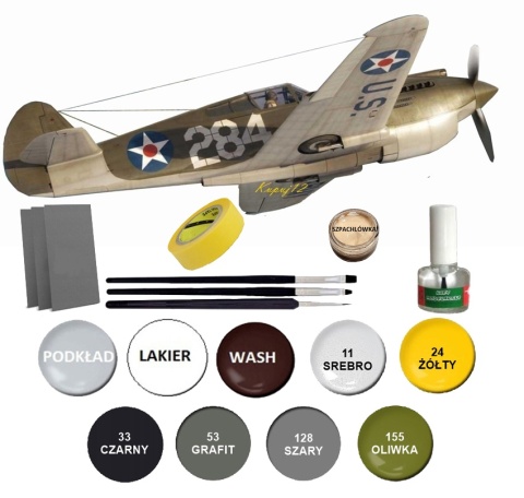 Plastikowy model samolotu Curtiss P-40B Warhawk Airfix Skala 1:72