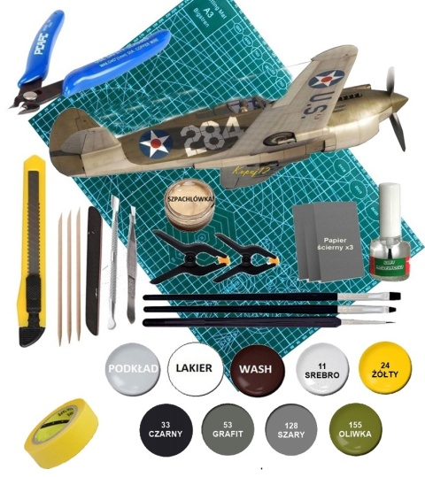 Plastikowy model samolotu Curtiss P-40B Warhawk Airfix Skala 1:72