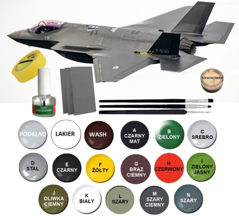 Plastikowy model samolotu F-35A Husarz Polskie Siły Zbrojne Hobby 2000 Skala 1:72 72084