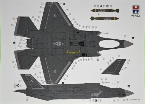Plastikowy model samolotu F-35A Husarz Polskie Siły Zbrojne Hobby 2000 Skala 1:72 72084