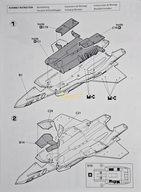 Plastikowy model samolotu F-35A Husarz Polskie Siły Zbrojne Hobby 2000 Skala 1:72 72084