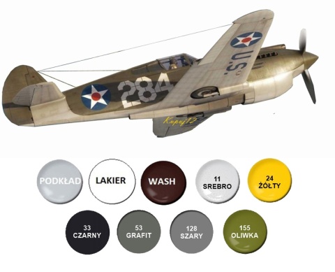 Plastikowy model samolotu Curtiss P-40B Warhawk Airfix Skala 1:72