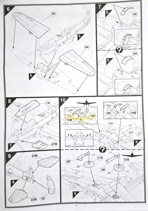 Plastikowy model samolotu Curtiss P-40B Warhawk Airfix Skala 1:72