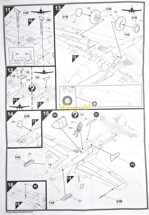 Plastikowy model samolotu Curtiss P-40B Warhawk Airfix Skala 1:72