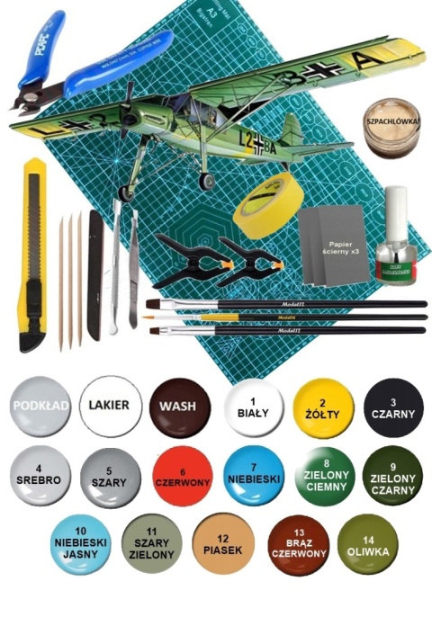 Plastikowy model samolotu Fieseler FI.156 Stroch Academy Skala 1:72