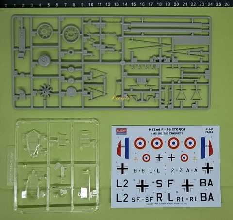 Plastikowy model samolotu Fieseler FI.156 Stroch Academy Skala 1:72