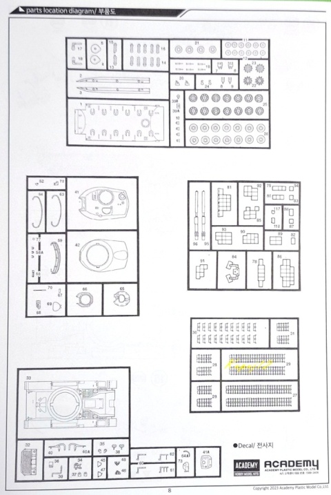 Plastikowy model czołgu USMC M60A1 Rise Academy Skala 1:72 13425