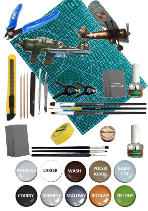 2 modele Polskich Samolotów z II Wojny światowej PZL 23B KARAŚ + P-11c