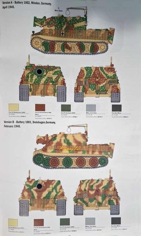 Czołg model Sturmmorser Tiger moździerz rakietowy 38cm Italeri Skala 1:35_6573