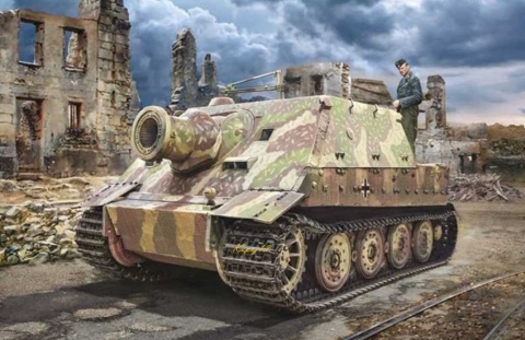 Czołg model Sturmmorser Tiger moździerz rakietowy 38cm Italeri Skala 1:35_6573