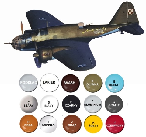 Model plastikowego samolotu do sklejania ŁOŚ I Zestaw MC Skala 1:72 040062