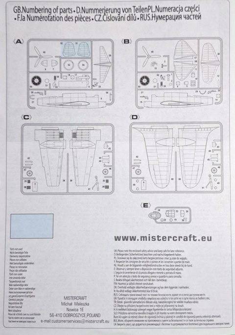 Model plastikowego samolotu do sklejania ŁOŚ I Zestaw MC Skala 1:72 040062