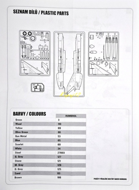 MODEL samolotu do sklejania Mig-21MF 5 wersji malowania Smer skala 1:72 0924