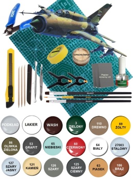MODEL samolotu do sklejania Mig-21MF 5 wersji malowania Smer skala 1:72 0924