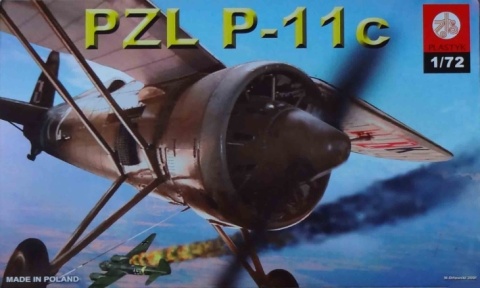 MODEL samolotu do sklejania PZL P-11c Zestaw: podkład, farby modelarskie, lakier, wash do zabrudzeń