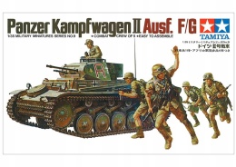 Model niemieckiego czołgu Panzer Kampfwagen II Ausf. F/G Tamiya Skala 1:35 35009