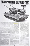 Model niemieckiego czołgu przeciwlotniczego Flakpanzer Gepard Tamiya Skala 1:35 35099