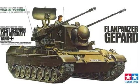 Model niemieckiego czołgu przeciwlotniczego Flakpanzer Gepard Tamiya Skala 1:35 35099
