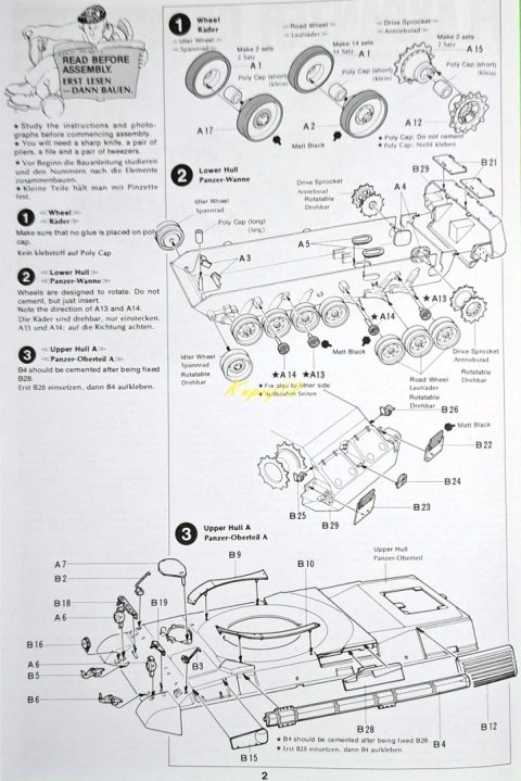Model niemieckiego czołgu przeciwlotniczego Flakpanzer Gepard Tamiya Skala 1:35 35099