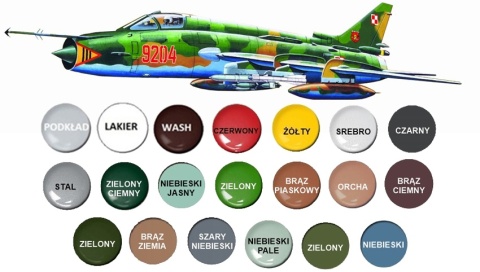 Model plastikowy samolot zestaw modelarski Su-22M-4R MisterCraft skala 1:72