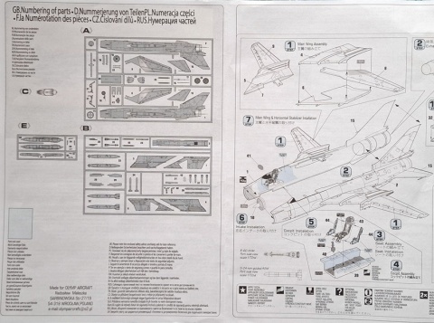 Model plastikowy samolot zestaw modelarski Su-22M-4R MisterCraft skala 1:72