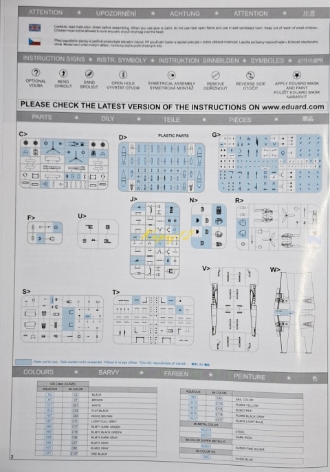 Model samolot do sklejania Messerschmitt Bf 110 G-4 Eduard Skala 1:48 8405