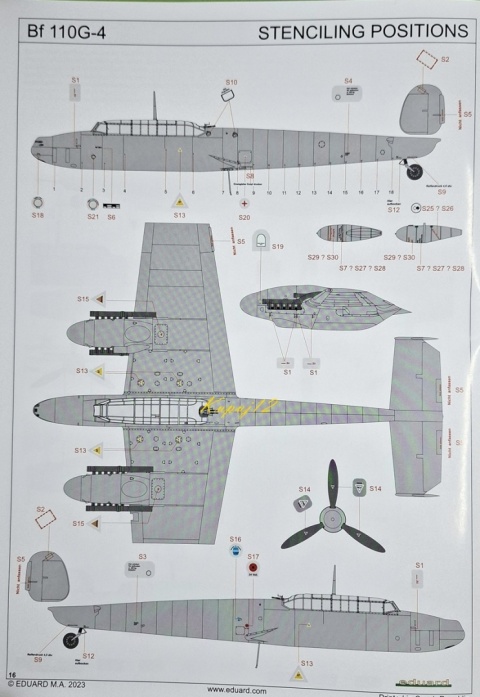 Model samolot do sklejania Messerschmitt Bf 110 G-4 Eduard Skala 1:48 8405