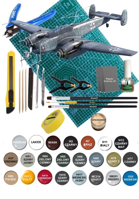 Model samolot do sklejania Messerschmitt Bf 110 G-4 Eduard Skala 1:48 8405