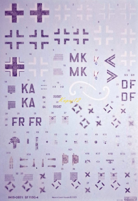 Model samolot do sklejania Messerschmitt Bf 110 G-4 Eduard Skala 1:48 8405