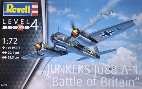Model samolotu do sklejania Junkers Ju88 A-1 Battle of Britan Revel skala 1:72 _04972