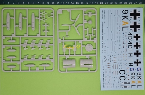 Model samolotu do sklejania Junkers Ju88 A-1 Battle of Britan Revel skala 1:72 _04972