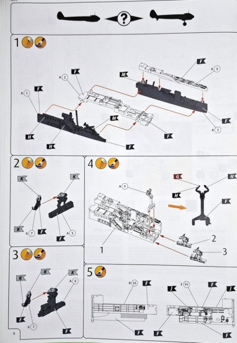 Model samolotu do sklejania Junkers Ju88 A-1 Battle of Britan Revel skala 1:72 _04972