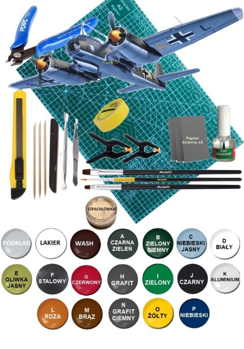 Model samolotu do sklejania Junkers Ju88 A-1 Battle of Britan Revel skala 1:72 _04972